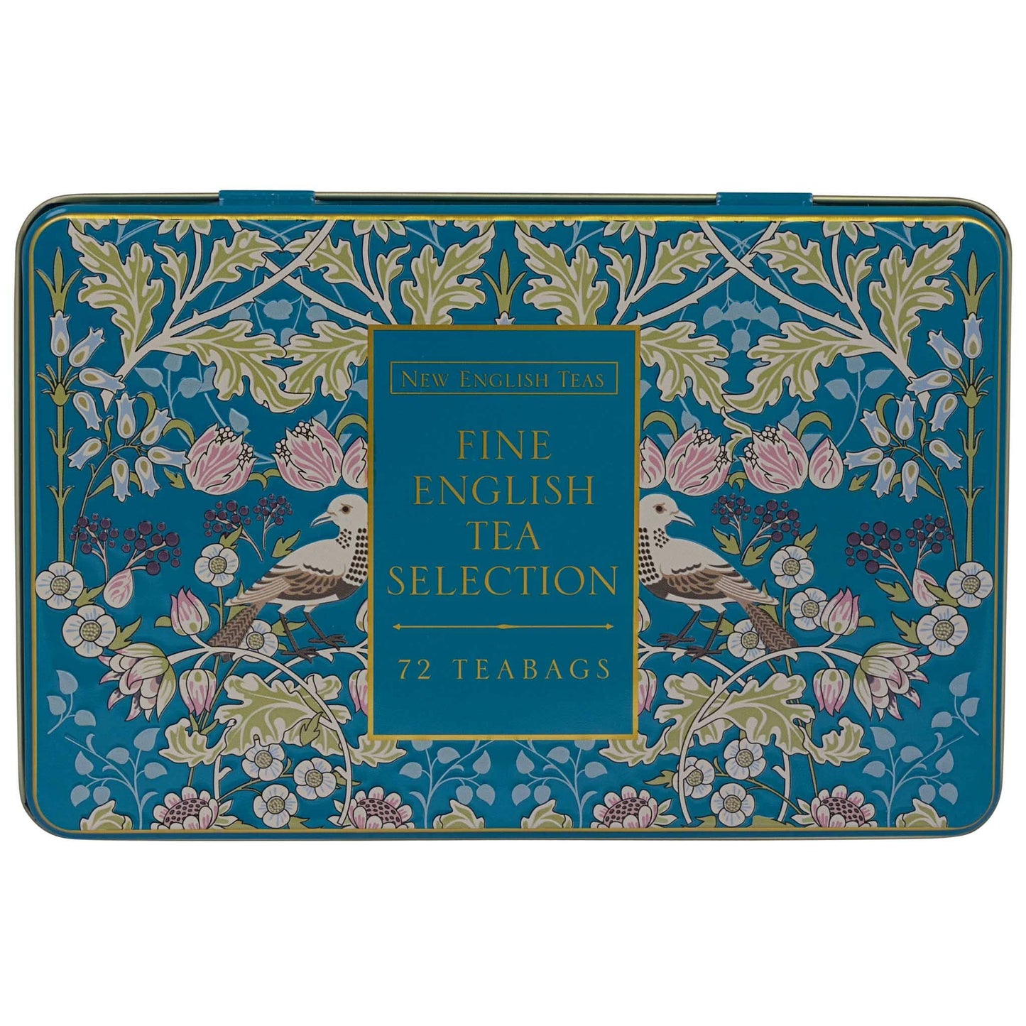 The Song Thrush Tea Selection Tin in Teal Tea Tins New English Teas 