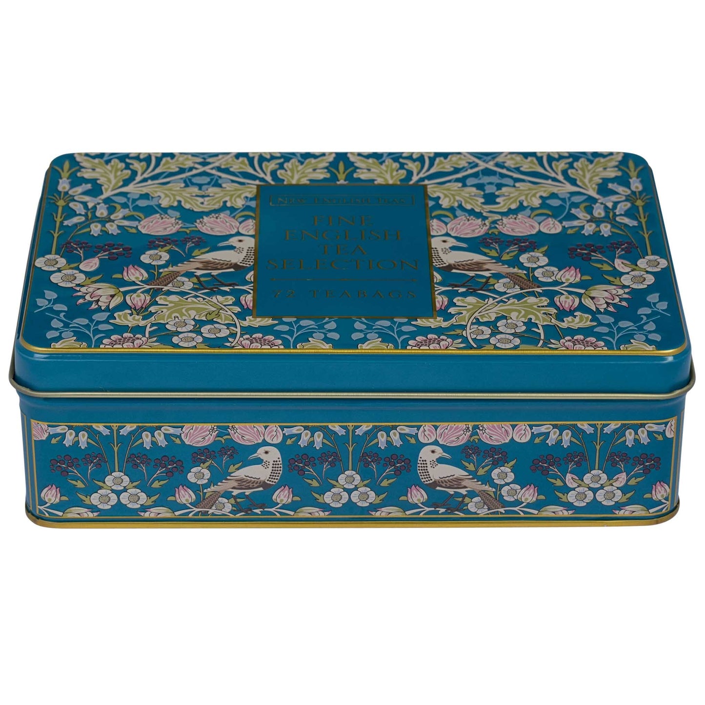 The Song Thrush Tea Selection Tin in Teal Tea Tins New English Teas 