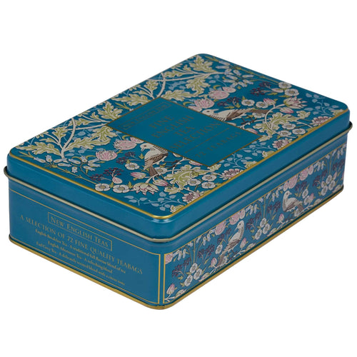 The Song Thrush Tea Selection Tin in Teal Tea Tins New English Teas 