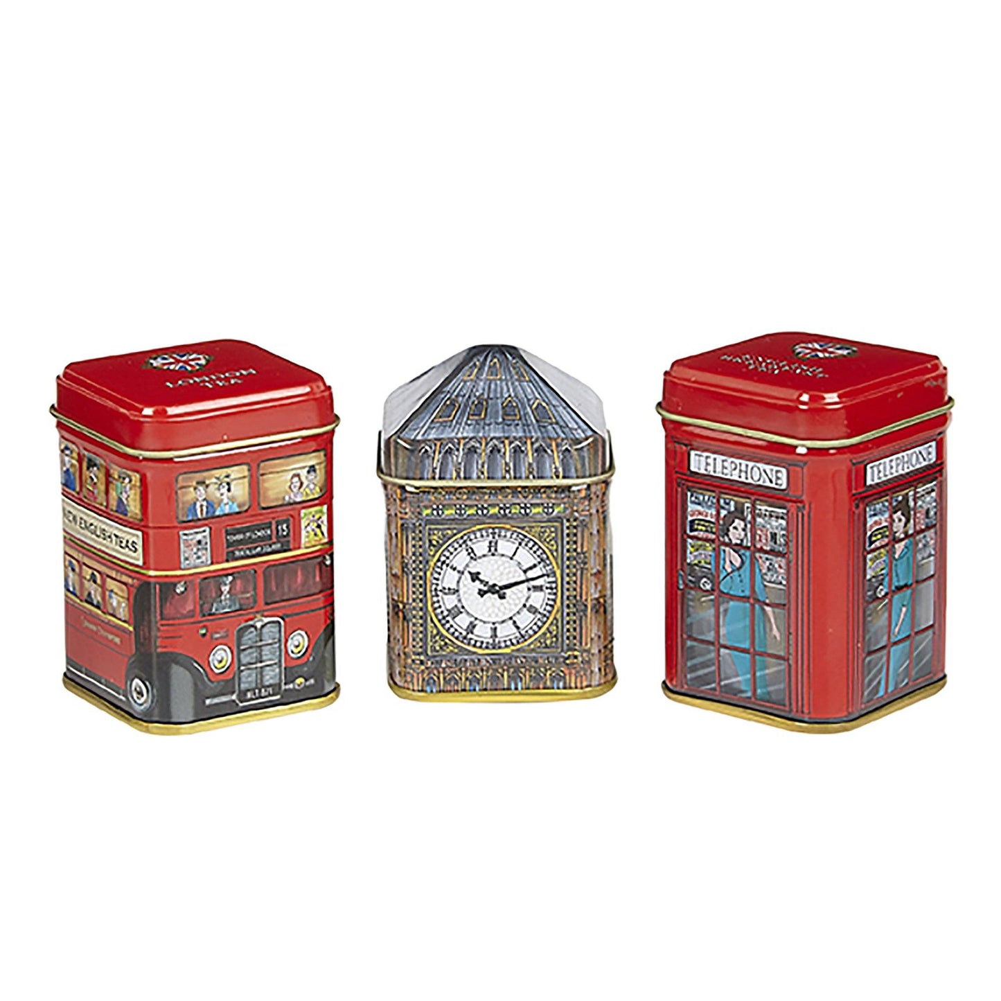 Traditions of London Triple Tea Selection Mini Tin Gift Pack Black Tea New English Teas 